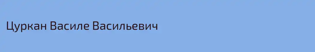 Цуркан Василе Васильевич